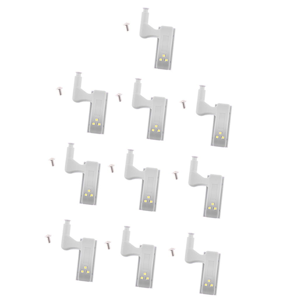 10 piece Furniture Hinges LED Sensor Light System+ 90' Damper Hinge Hardware