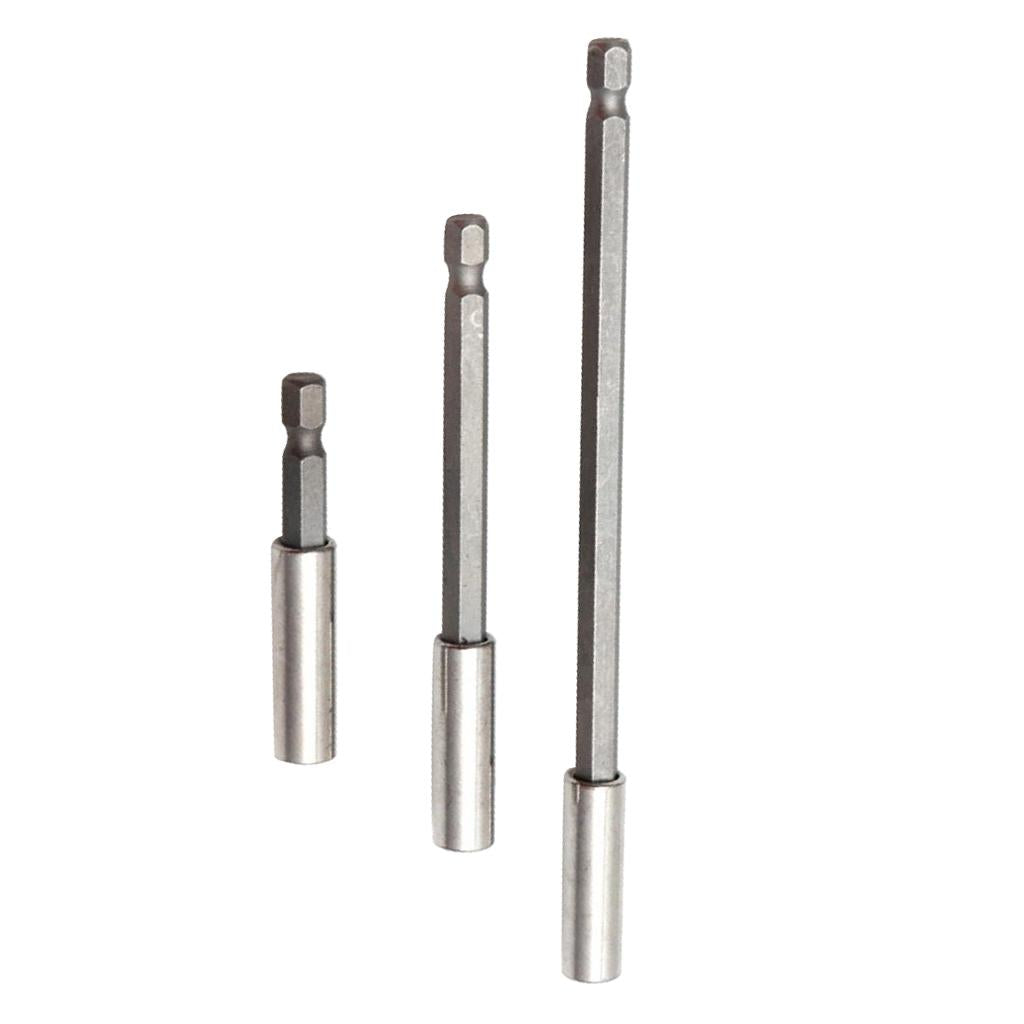 3x3 Pieces 1/4 Hex Mini Precision Magnetic Screwdriver Bit Holder 60-100-150mm