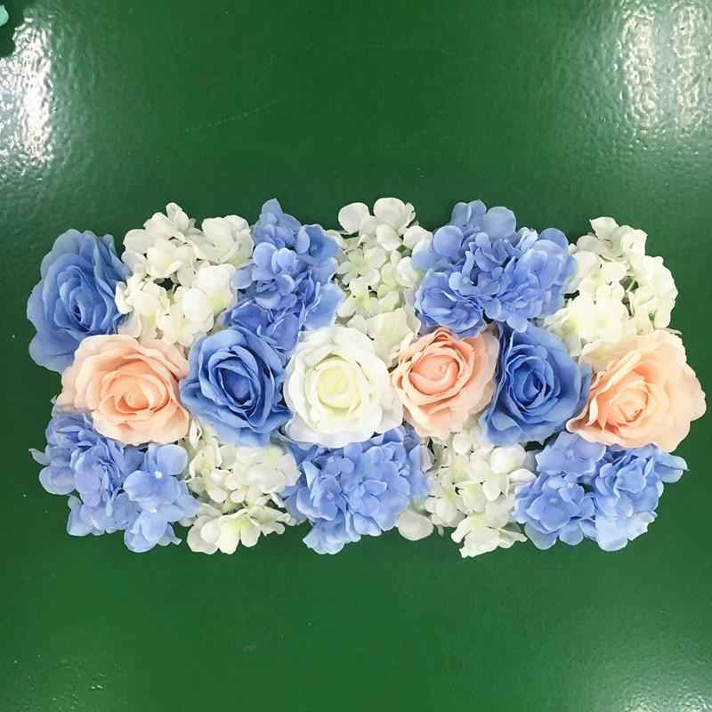 Artificial Flower Wall Plastic Panels for DIY Wedding Background 44x14cm
