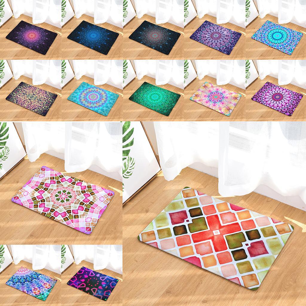 2Pcs Indoor Door Mat Non Slip Boho Rug Latex Backing Shoe Scraper 40x60cm 6