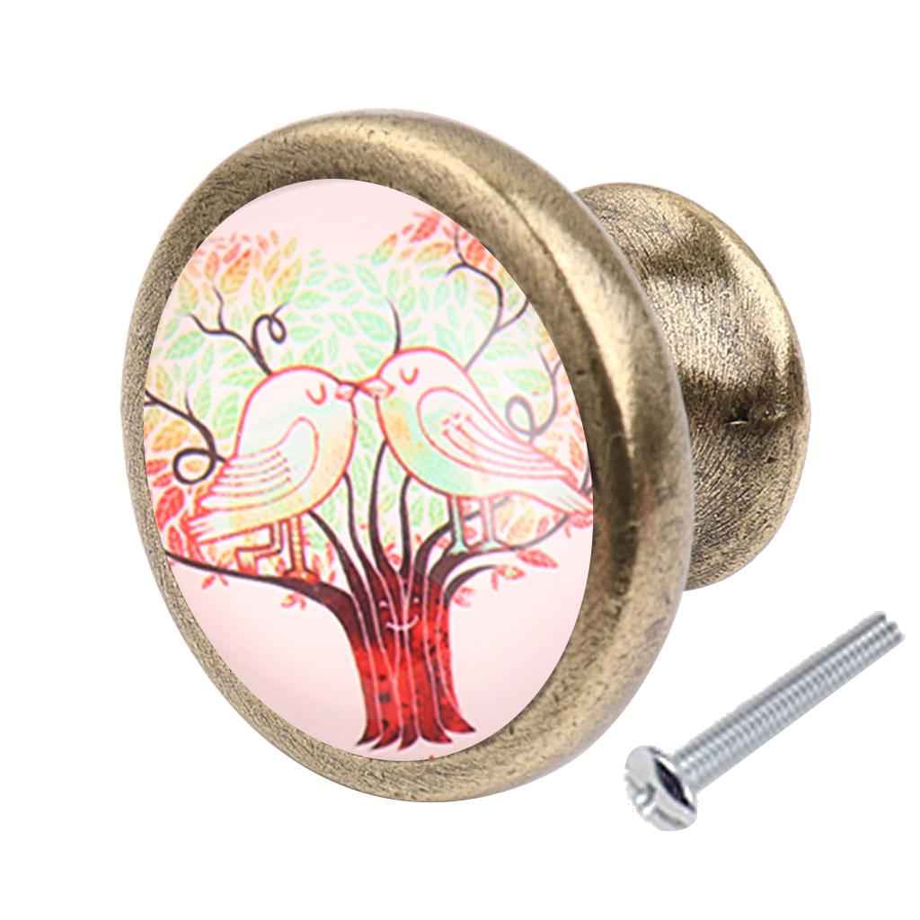 Tree Pattern Pull Knob Handle for Cabinet Drawer Cupboard Door Bin Box 5#