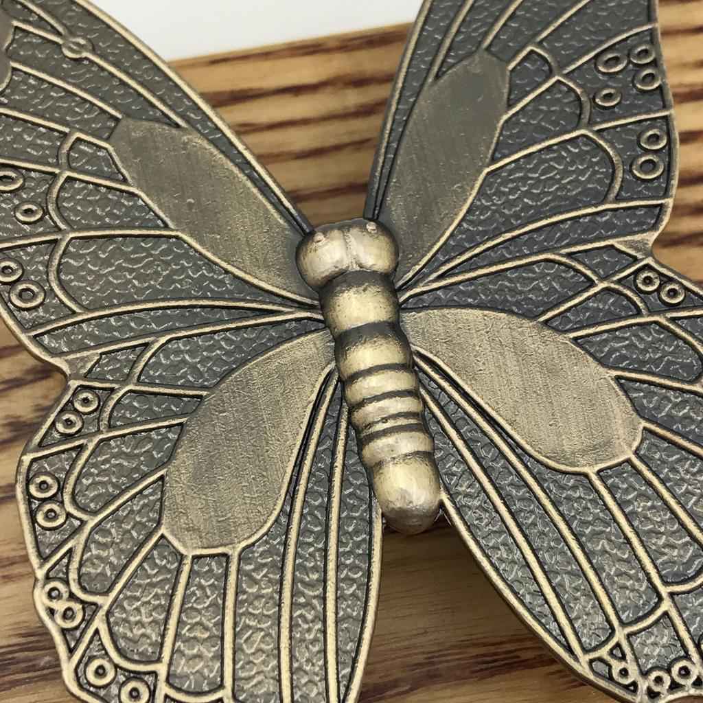 Antique Butterfly Door Cabinet Drawer Cupboard Wardrobe Pull Handle Bronze_L