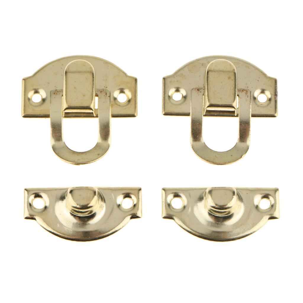 12Pcs Antique Buckle Alloy Box Buckle Wooden Box Lock Craft Hardware Yellow