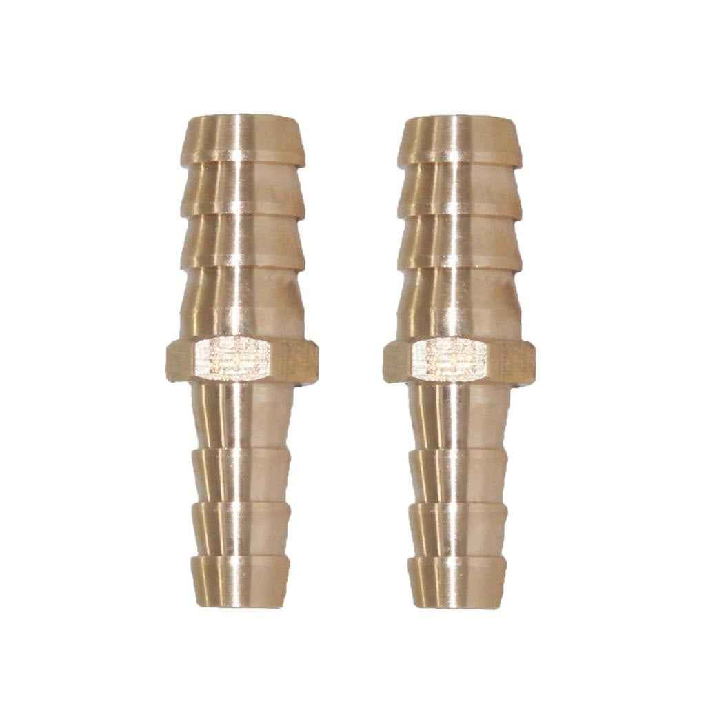 2x Brass Barbed Male to Male Straight Hose Pipe Fitting Coupler Connector #3