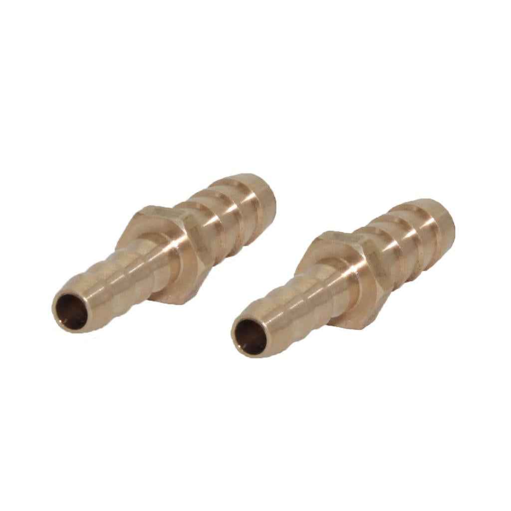 2x Brass Barbed Male to Male Straight Hose Pipe Fitting Coupler Connector #3