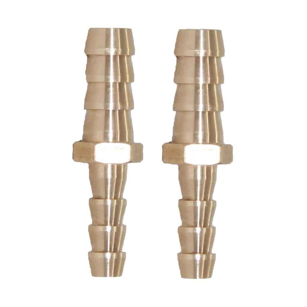 2x Brass Barbed Male to Male Straight Hose Pipe Fitting Coupler Connector #4
