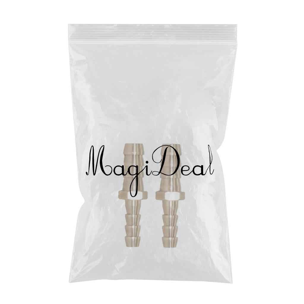 2x Brass Barbed Male to Male Straight Hose Pipe Fitting Coupler Connector #4