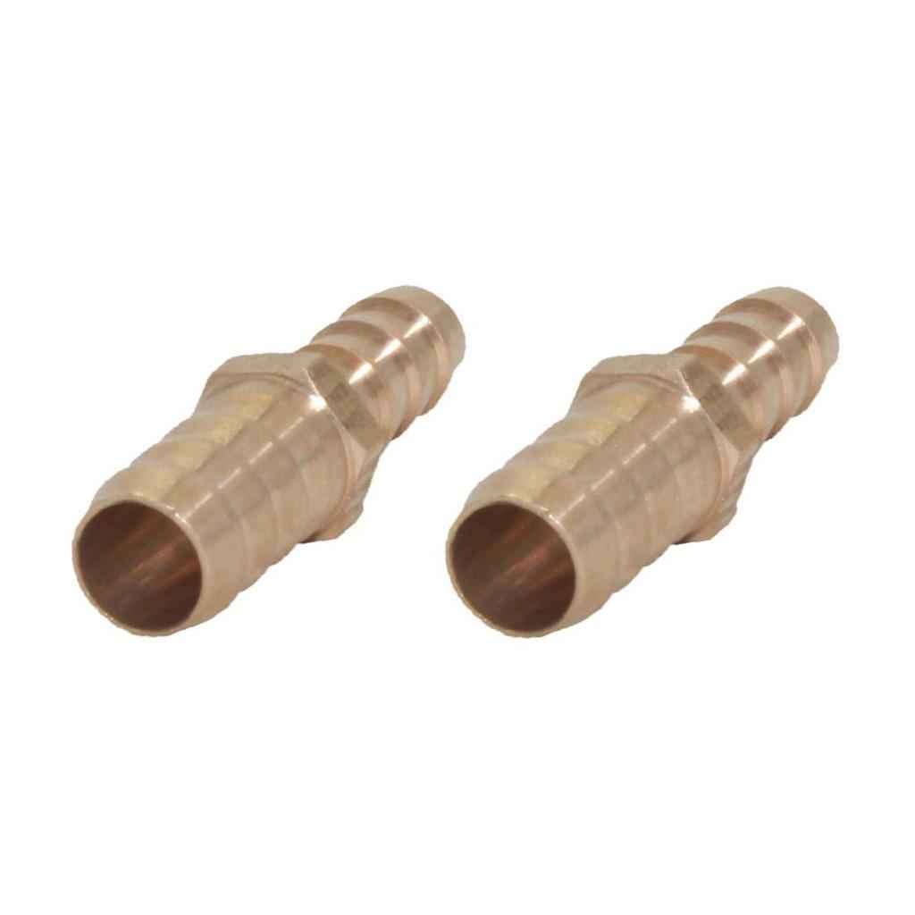 2x Brass Barbed Male to Male Straight Hose Pipe Fitting Coupler Connector #4