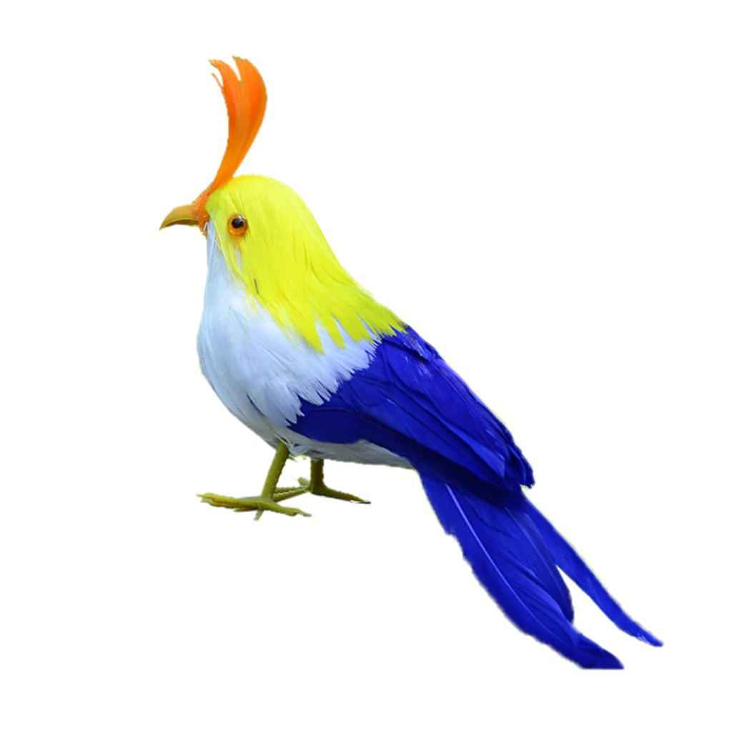 Lifelike Perched Woodland Birds Artificial Feathered Bird Crafts Decor #2