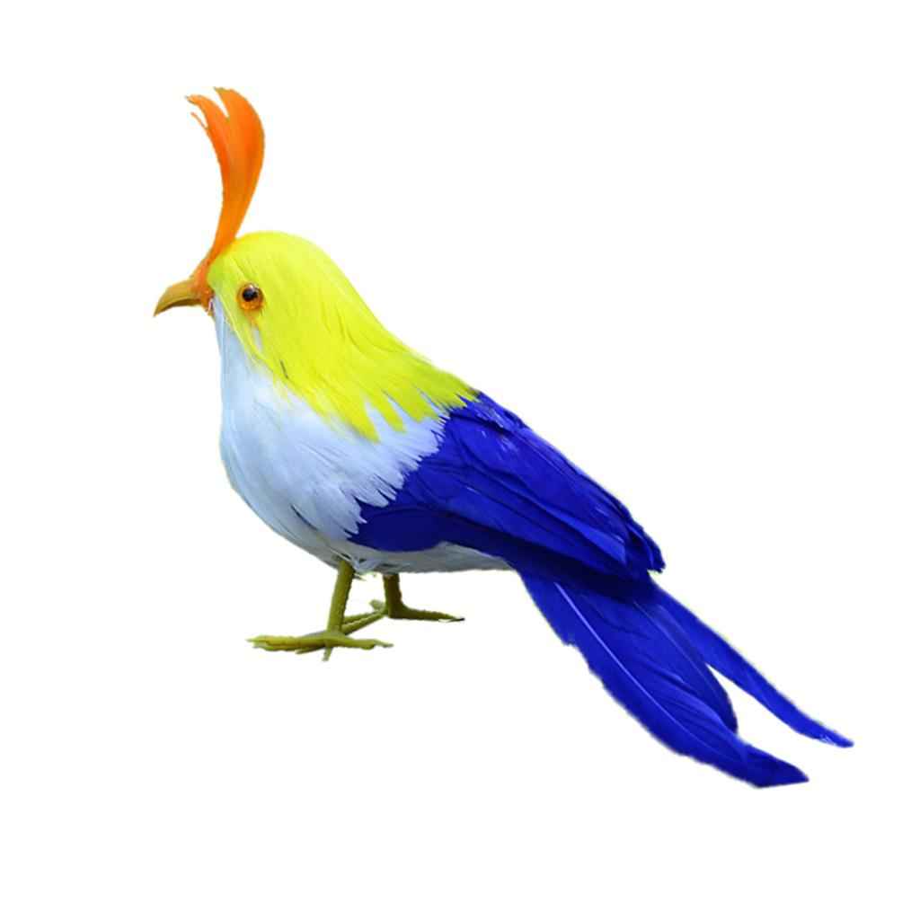 Lifelike Perched Woodland Birds Artificial Feathered Bird Crafts Decor #2