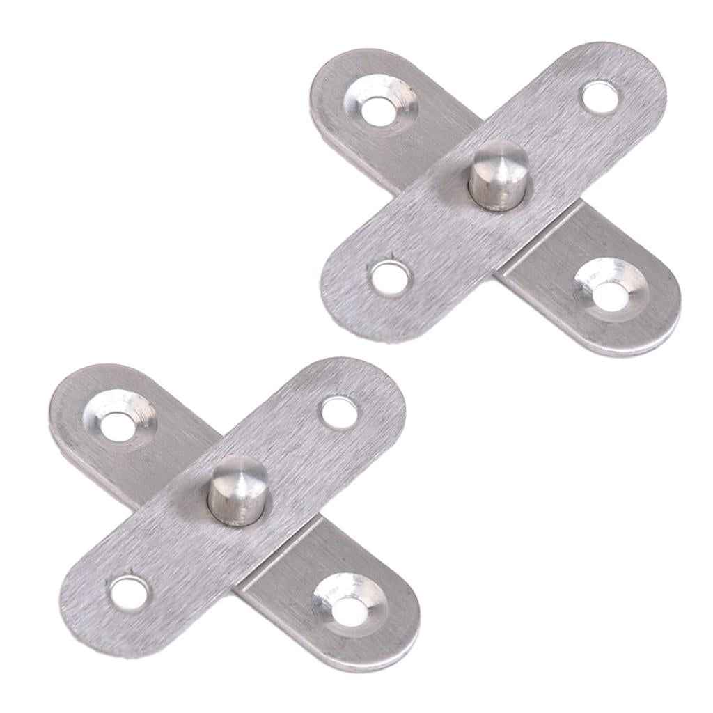 2Pcs Stainless Steel Concealed 360 Degree Rotary Hinge Revolving Door Hinge