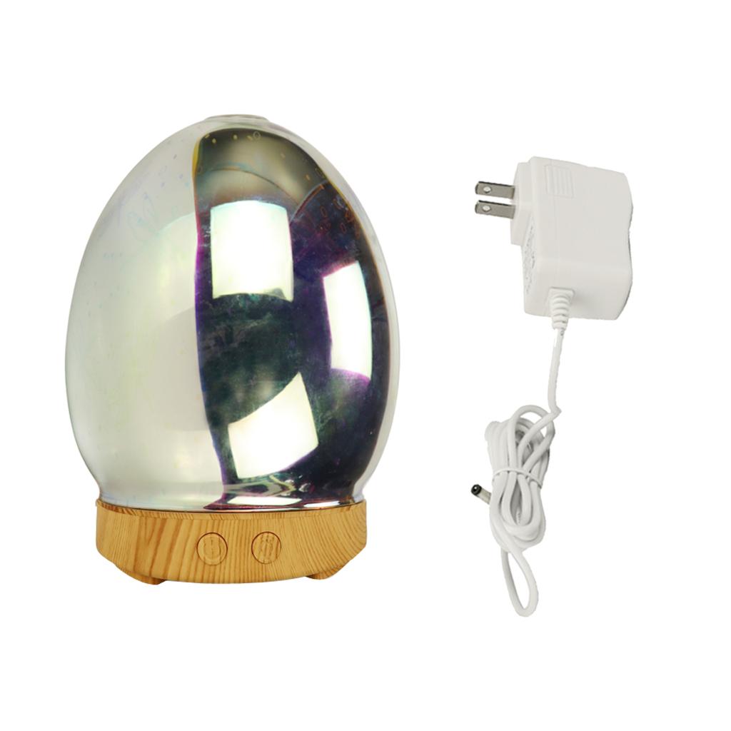 100ml 3D Light Glass Humidifier Essential Oil Diffuser US Oval - Dragonfly
