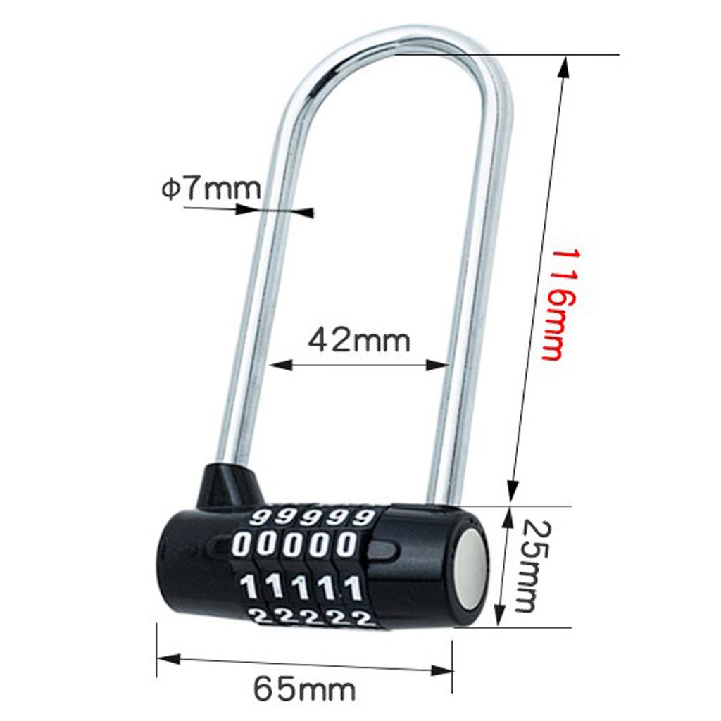 2pcs 5 Digit Combination Security Padlock Luggage Lock Travel Suitcase Blue