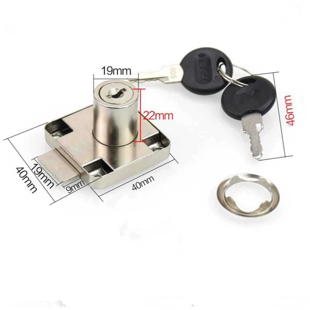 Cam Lock Desk Drawer Lock with 2 Keys for Cupboard Mailbox File Cabinet B
