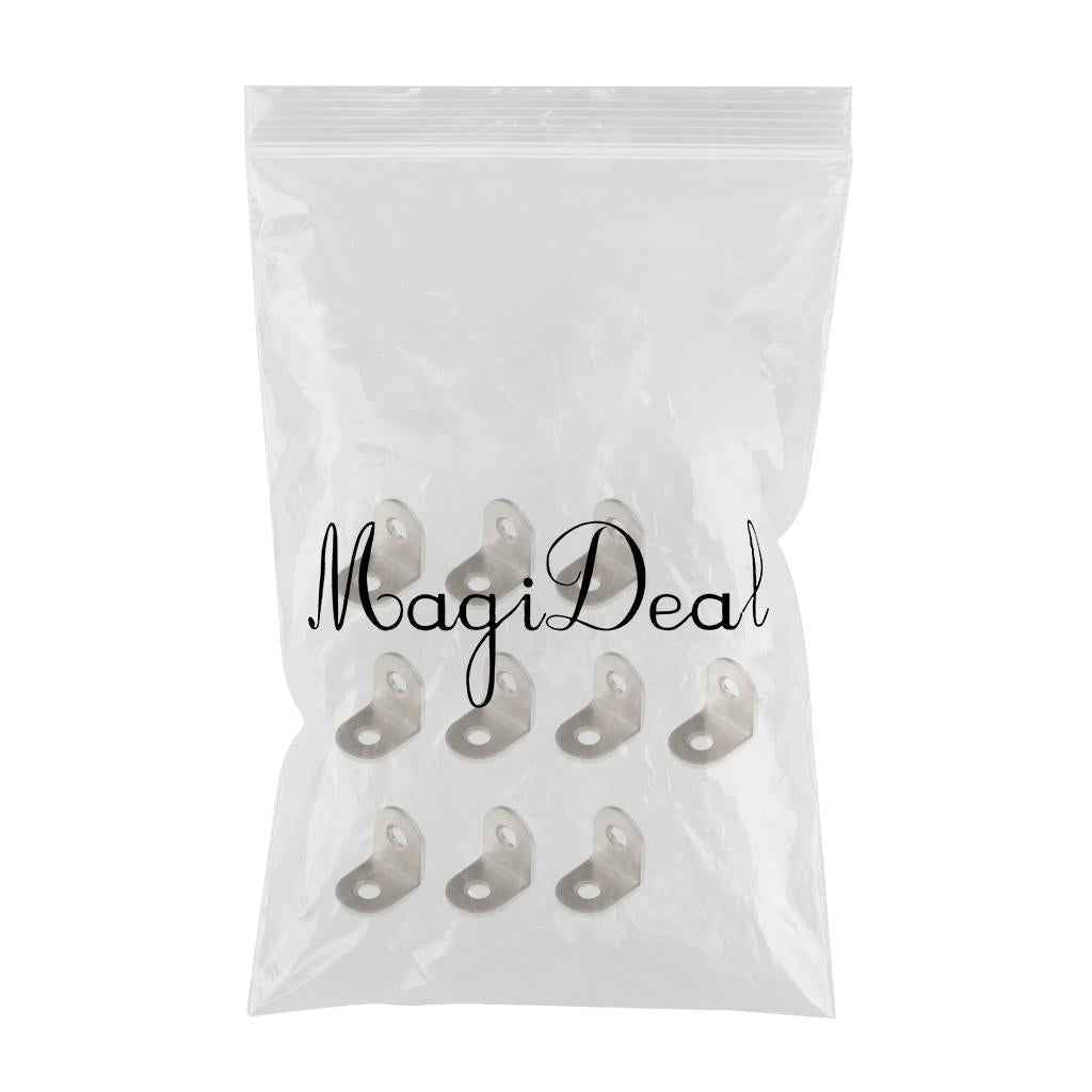 10pcs Thickened Steel Angle Fasteners Bracket Straight Angle 20x20x16mm