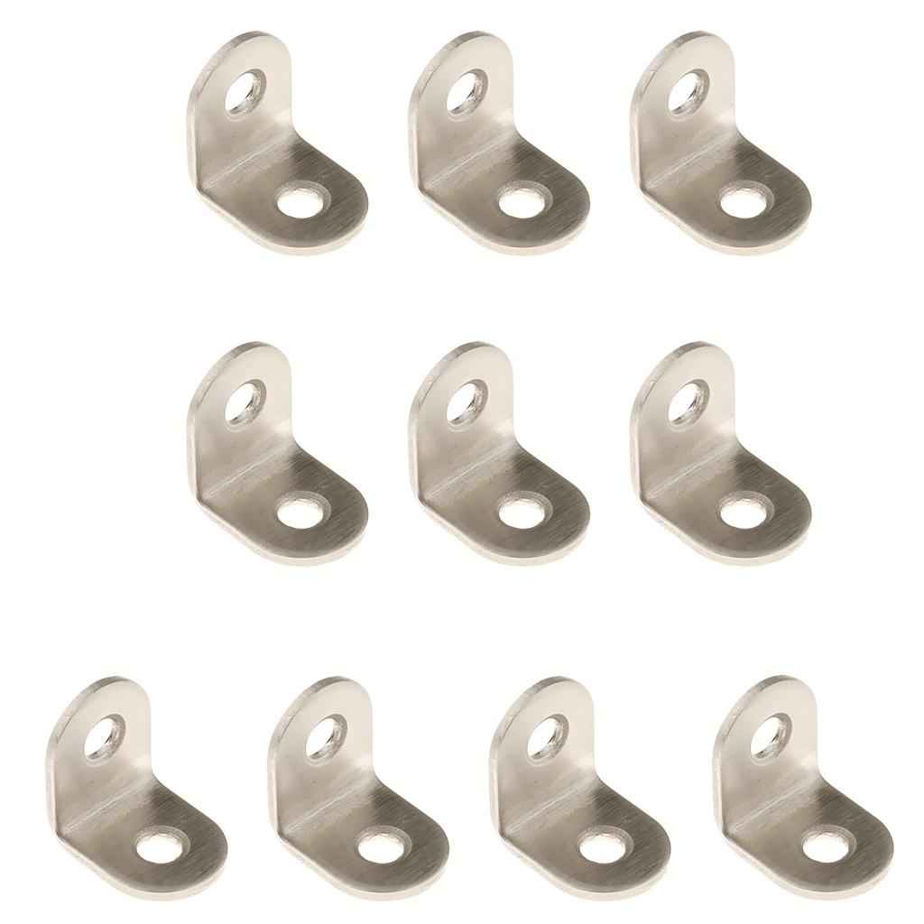 10pcs Thickened Steel Angle Fasteners Bracket Straight Angle 20x20x16mm