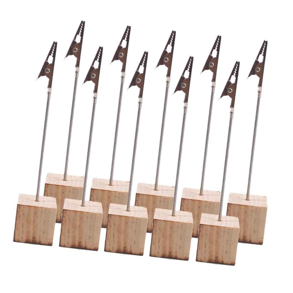 10pcs Wooden Name Card Clips for Wedding ,Photo Display Home Bar Decoration