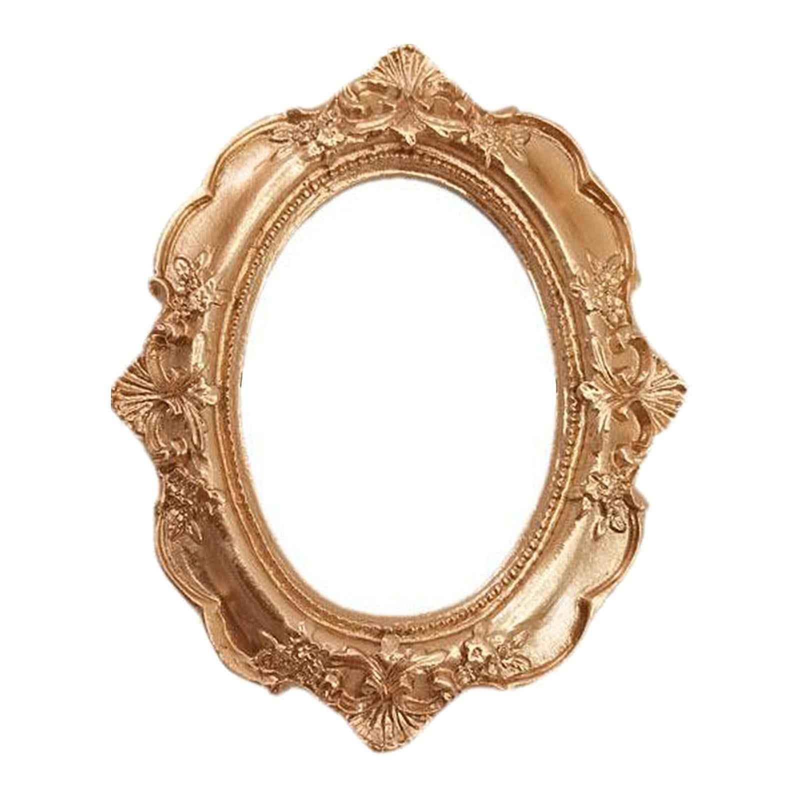 Vintage Photo Frame Carved Lace Resin Mini Picture Frame Photo Props Oval