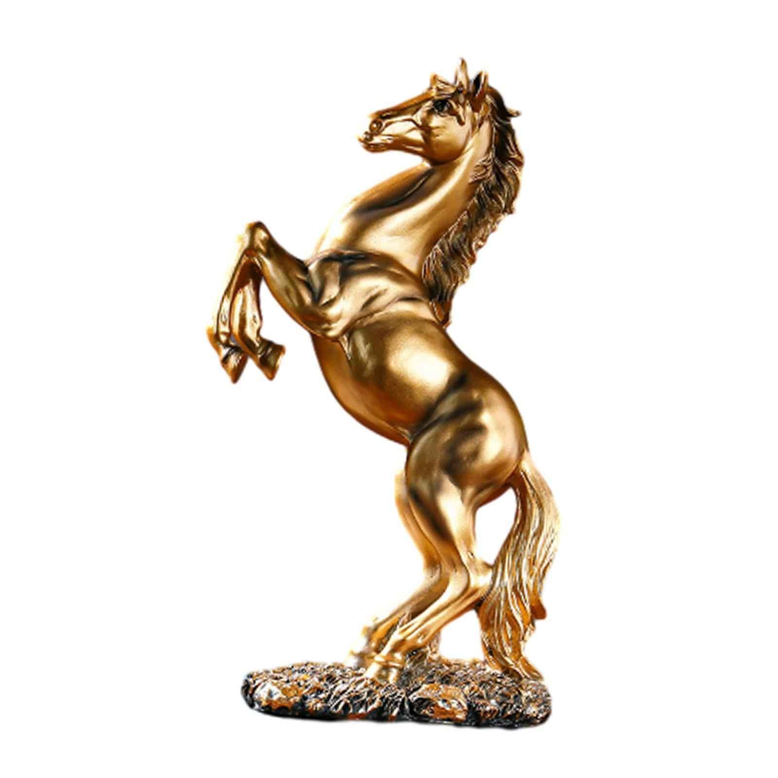 Horse Statue Home Decoration Sculpture Resin Modern Decorative Figure Copper