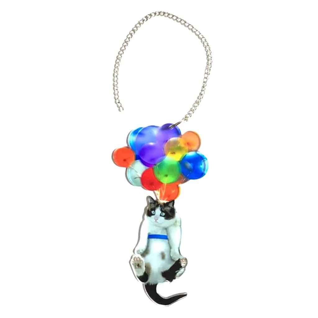 Rear View Mirror Pendant Acrylic Handbag Cellphone Keyring Hanging Ornament