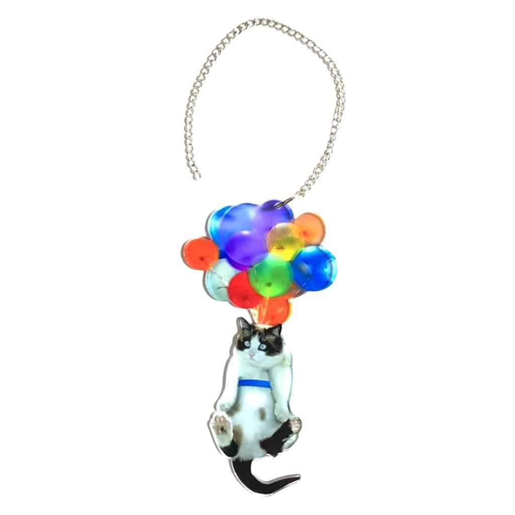 Rear View Mirror Pendant Acrylic Handbag Cellphone Keyring Hanging Ornament
