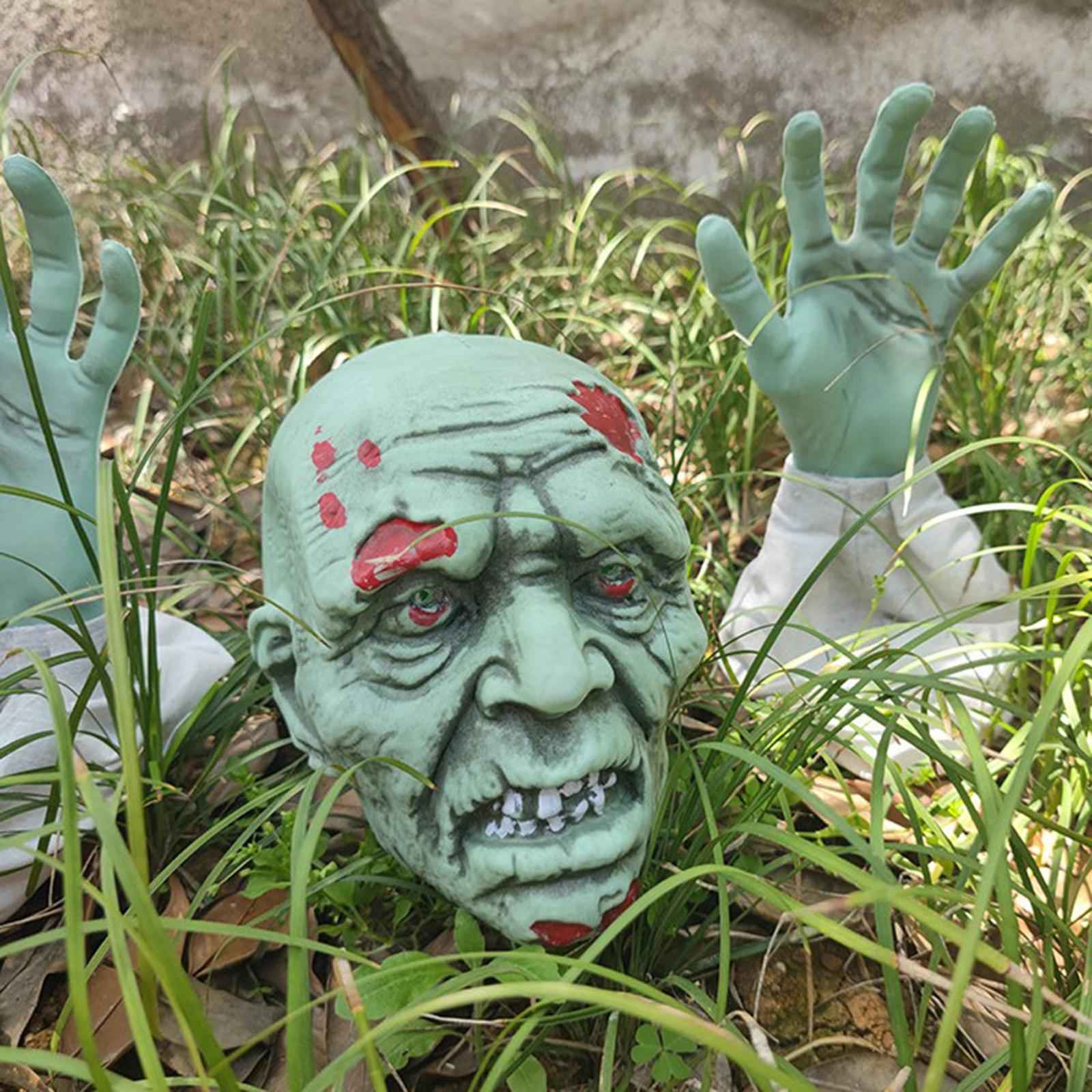 Garden Zombie Decoration Lawn Ornament Statue Yard Graveyard Spooky Decor