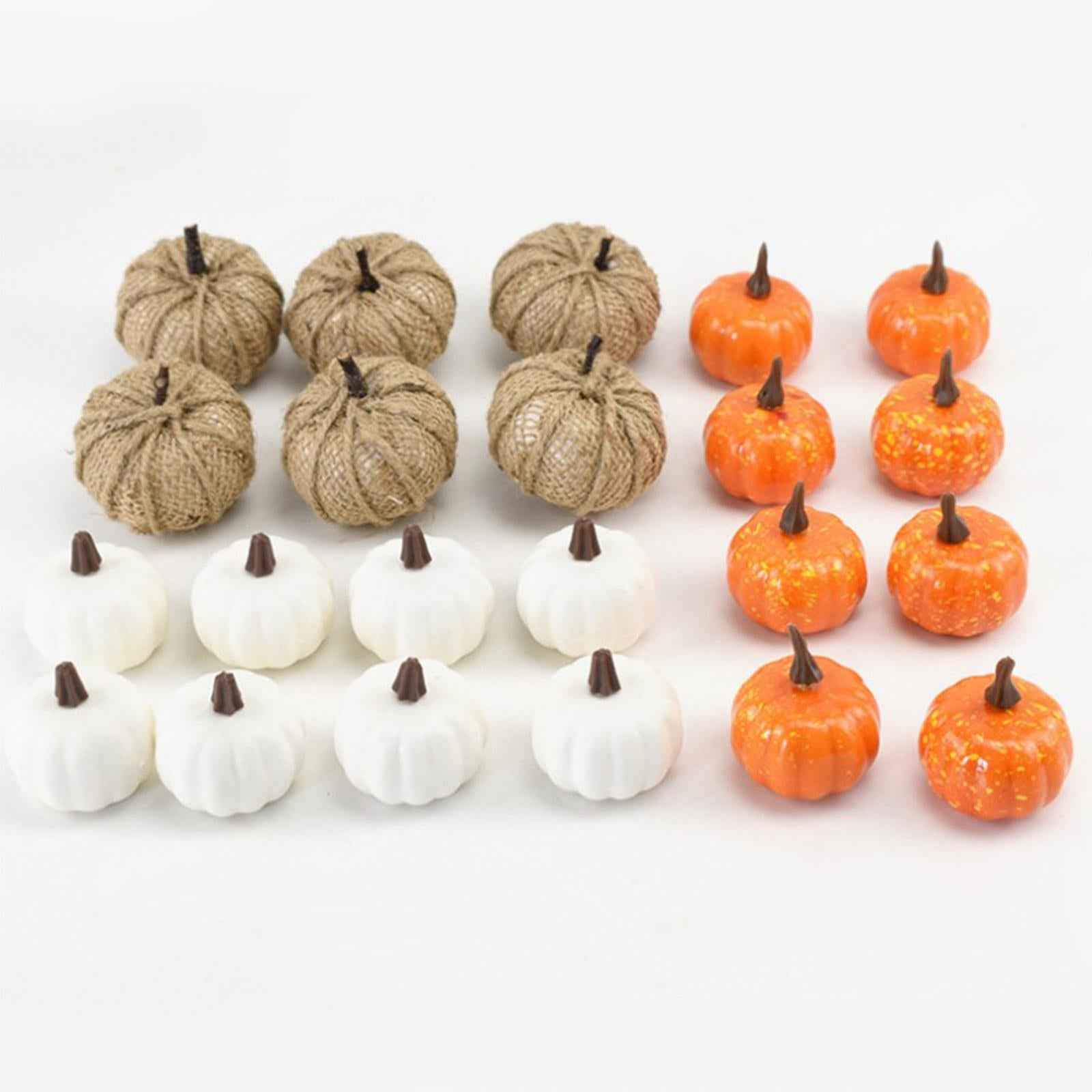 Rustic Harvest Foam Artificial Pumpkins for Halloween Decorations Decor