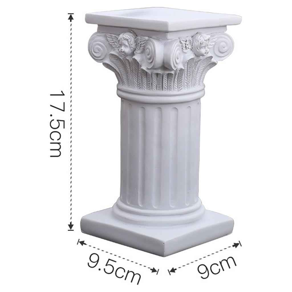 Roman Pillar Statue Pedestal Candlestick Stand Sculpture Garden Layout Decor L Square
