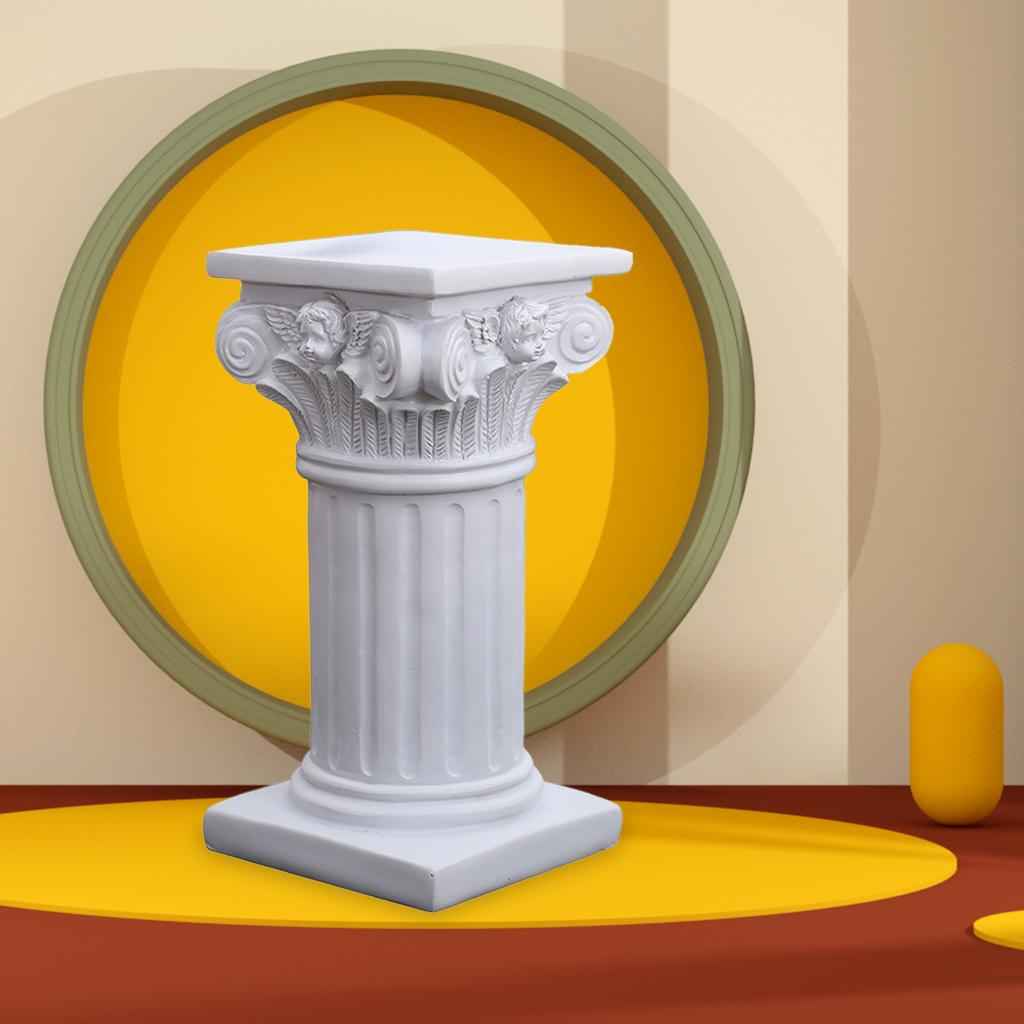 Roman Pillar Statue Pedestal Candlestick Stand Sculpture Garden Layout Decor L Square