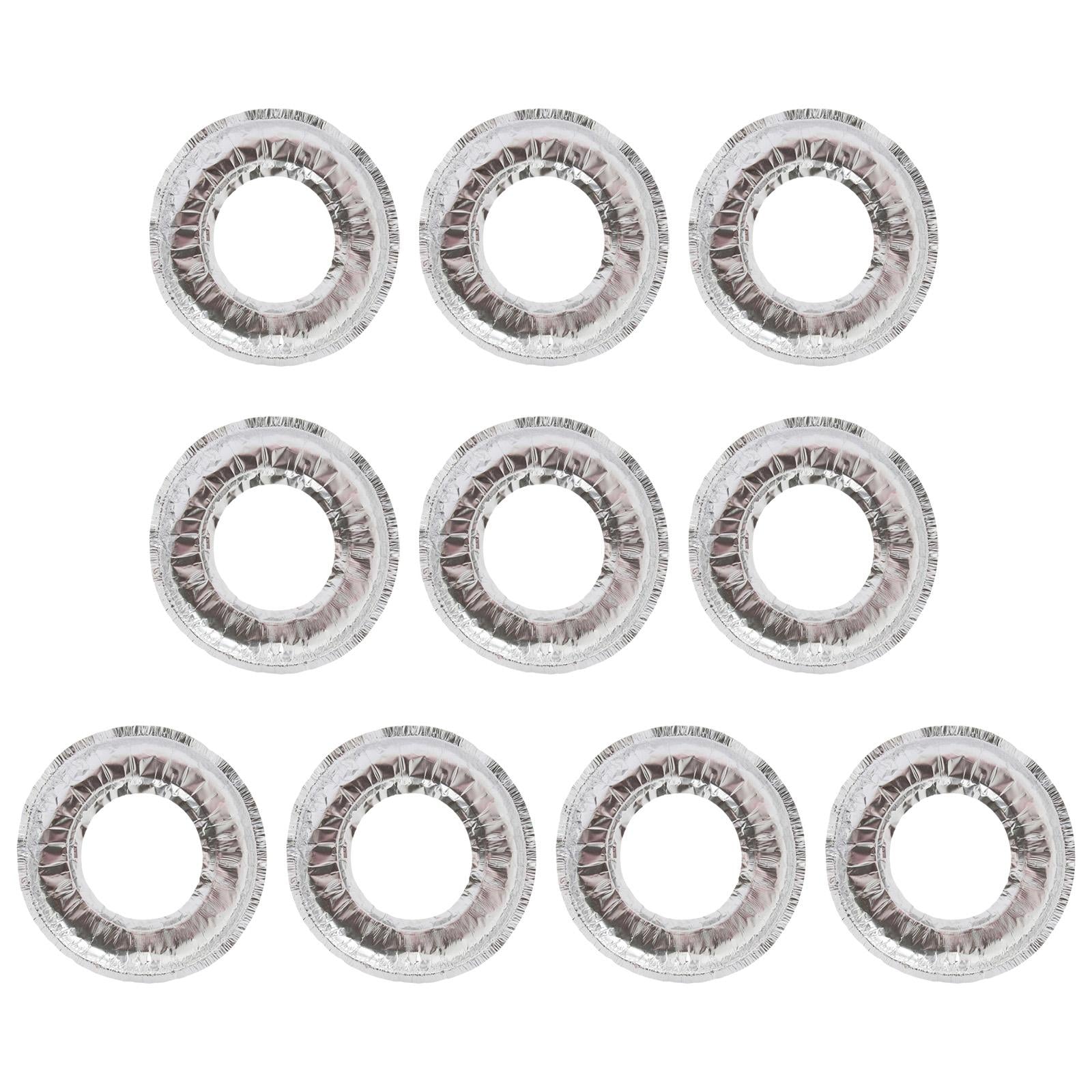 10pcs Aluminum Foil Gas Burner Bib Liners Stove Cover Stove Guard Easy Clean Round