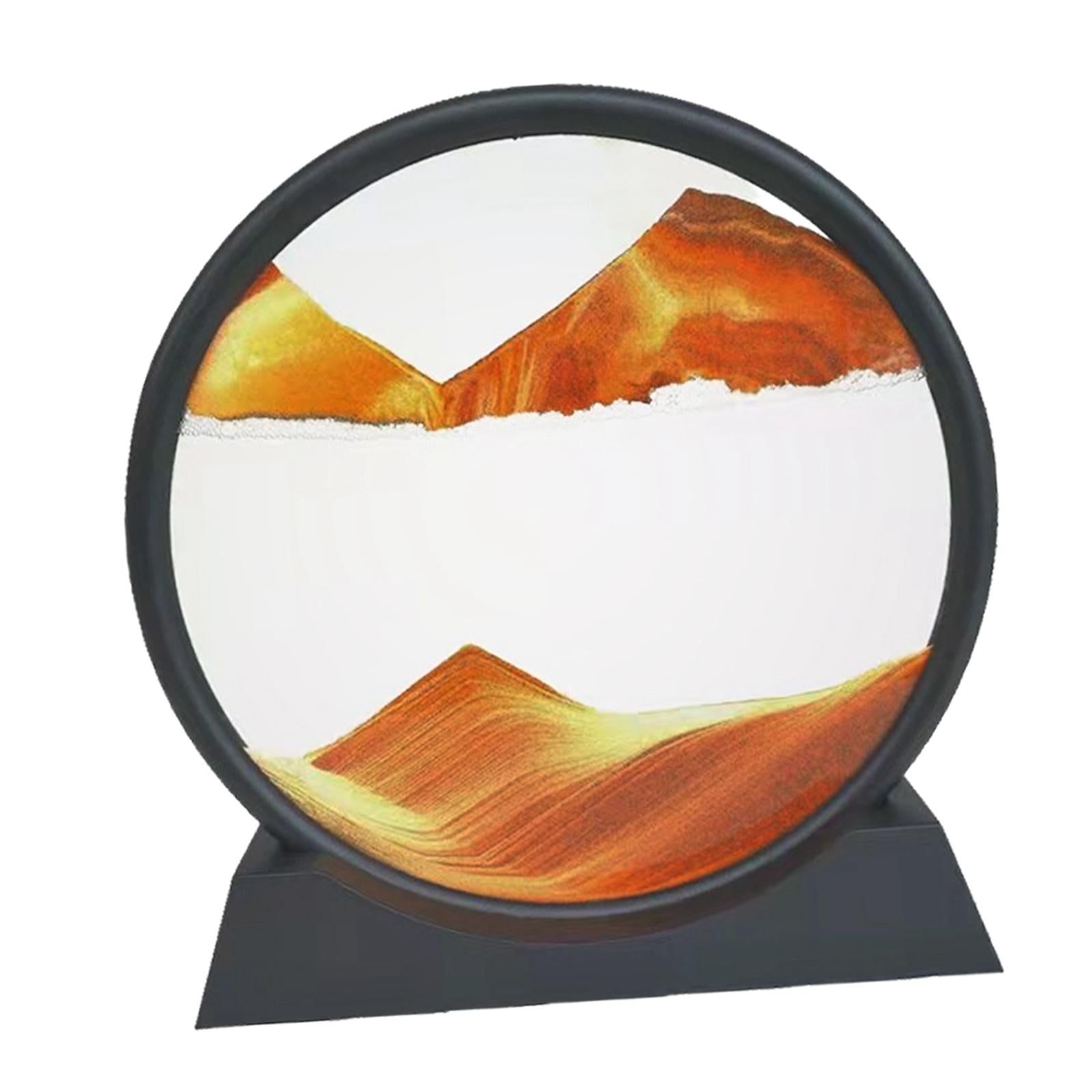 12 Art Picture Round Deep Sea Sandscape in Motion Display yellow"