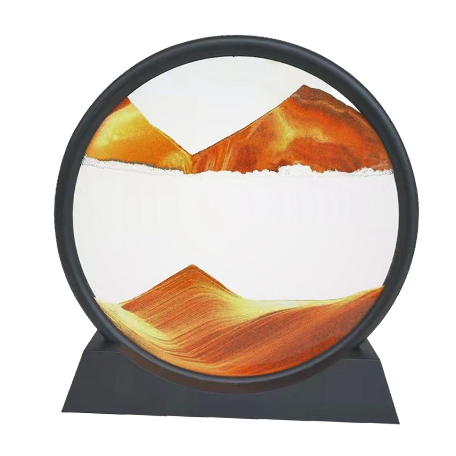 12 Art Picture Round Deep Sea Sandscape in Motion Display yellow"