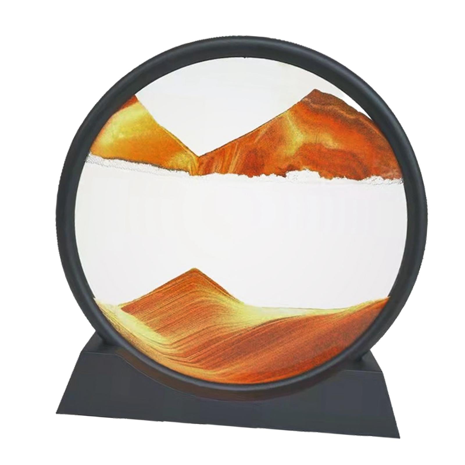 12 Art Picture Round Deep Sea Sandscape in Motion Display yellow"
