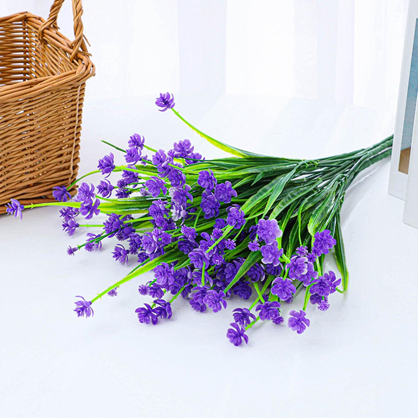 10 Pieces Artificial Flowers UV Resistant for Farmhouse Home Decoration