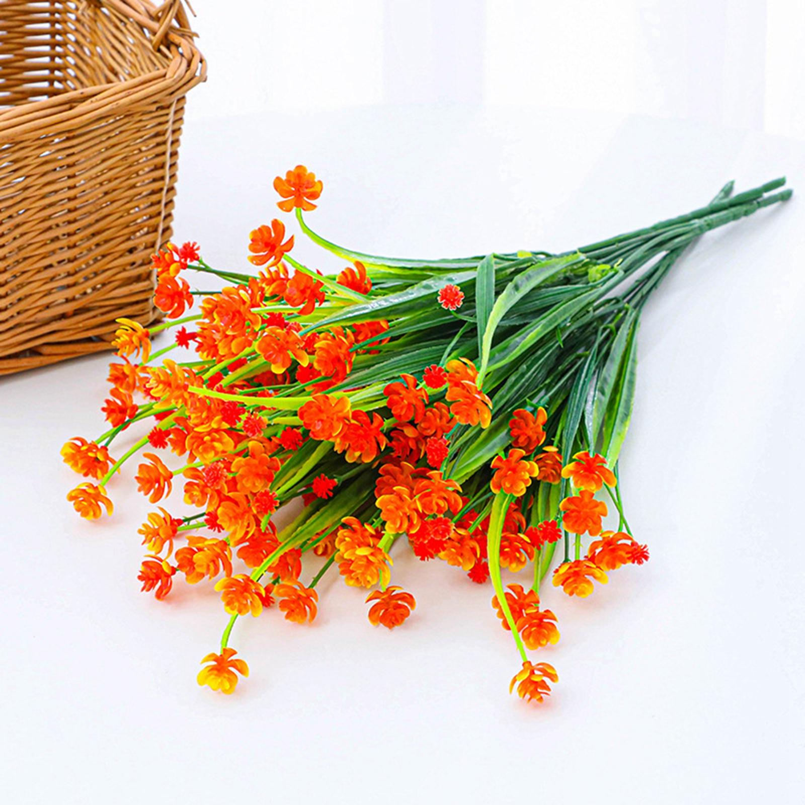 10 Pieces Artificial Flowers UV Resistant for Farmhouse Home Decoration