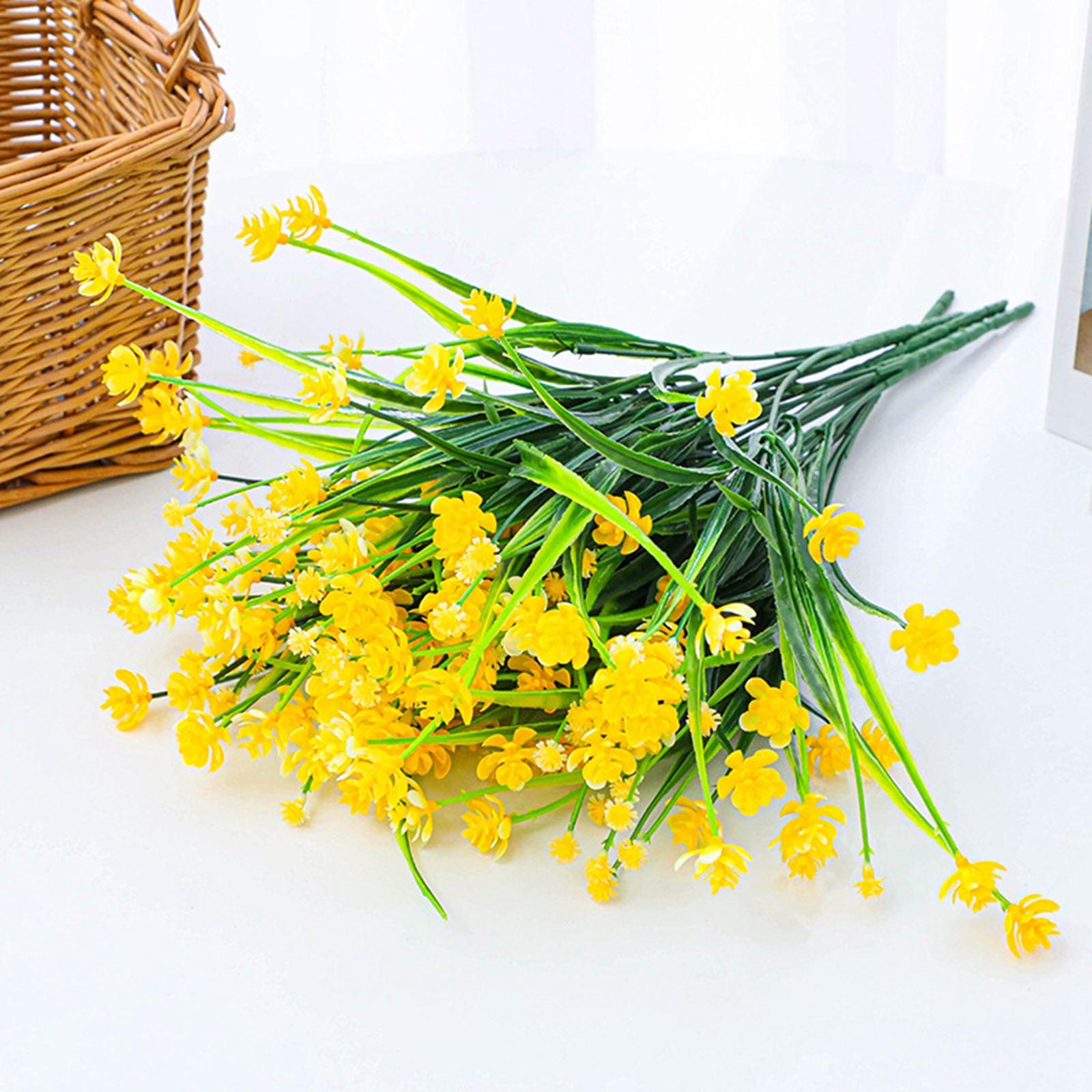 10 Pieces Artificial Flowers UV Resistant for Farmhouse Home Decoration