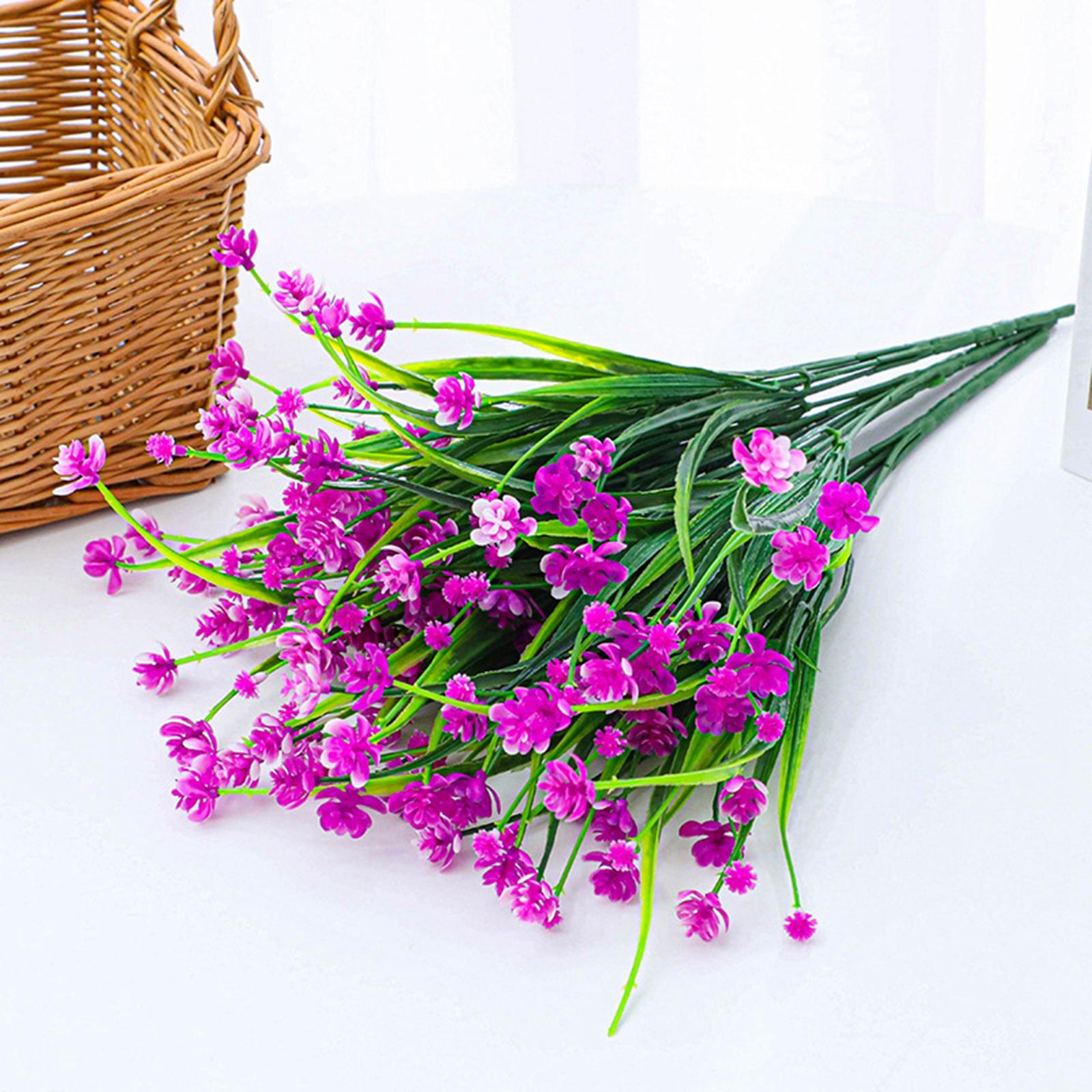 10 Pieces Artificial Flowers UV Resistant for Farmhouse Home Decoration