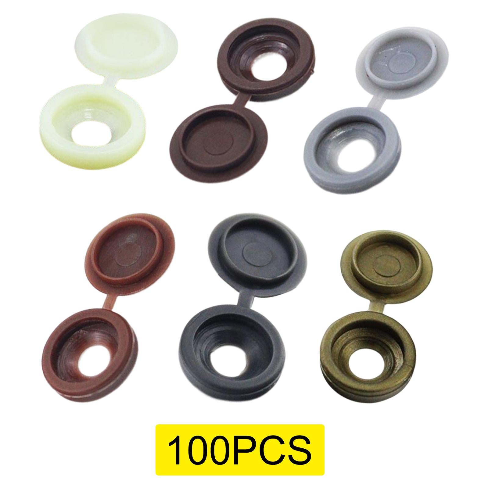 100 Pieces Screw Covers, Practical Screws Caps for Replacement Tools Yard Yellow
