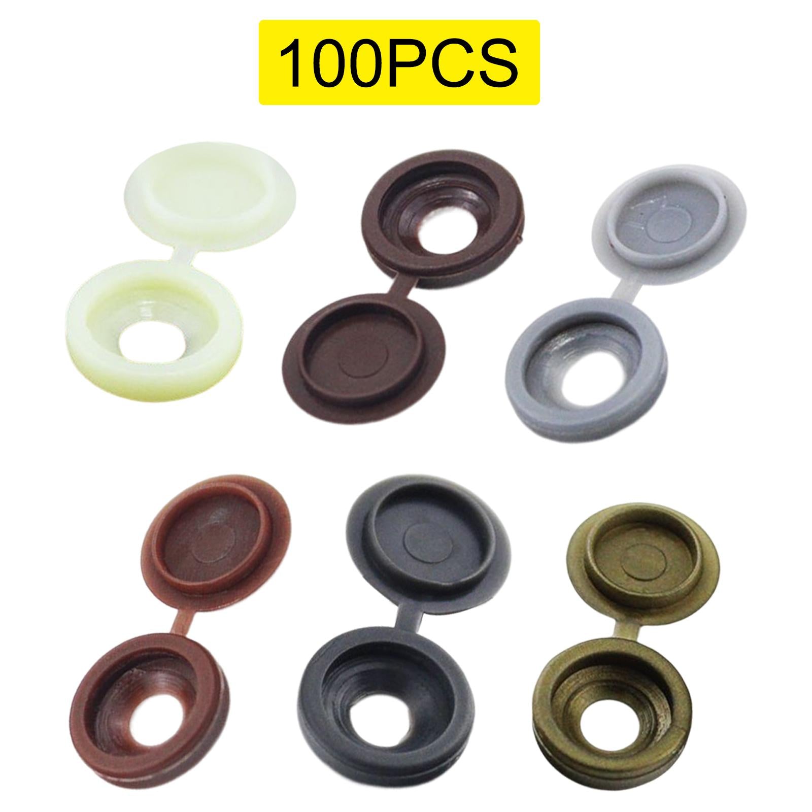 100 Pieces Screw Covers, Practical Screws Caps for Replacement Tools Yard Yellow