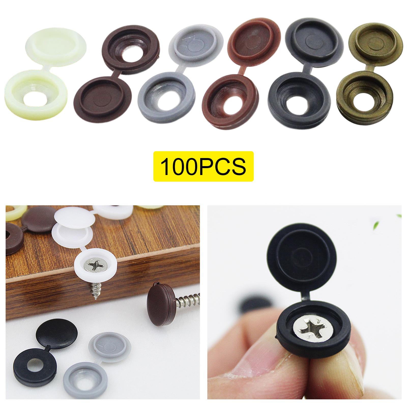100 Pieces Screw Covers, Practical Screws Caps for Replacement Tools Yard Yellow