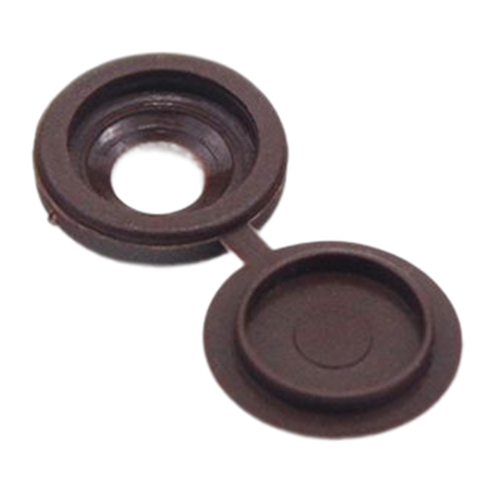 100 Pieces Screw Covers, Practical Screws Caps for Replacement Tools Yard Brown