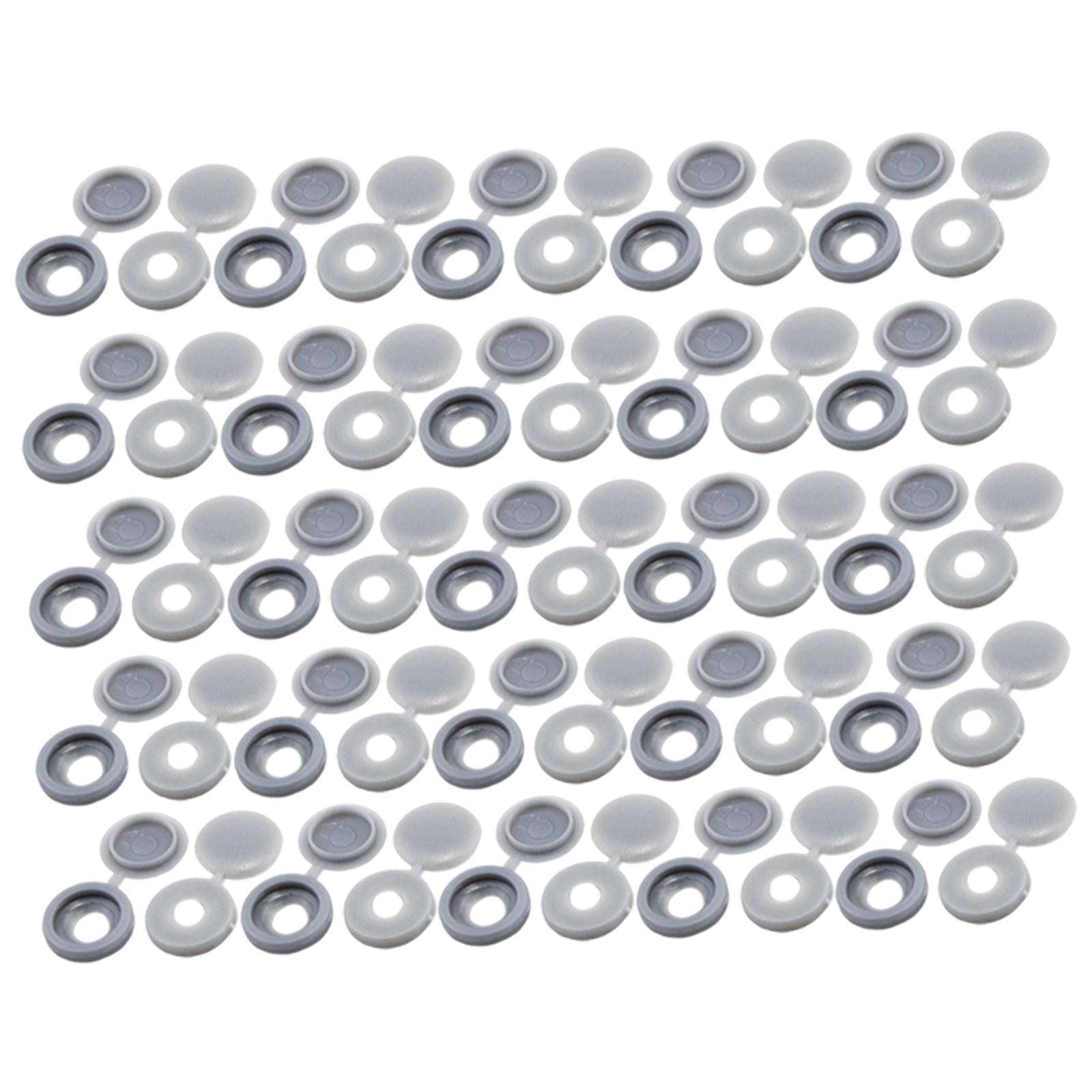 100 Pieces Screw Covers, Practical Screws Caps for Replacement Tools Yard Grey