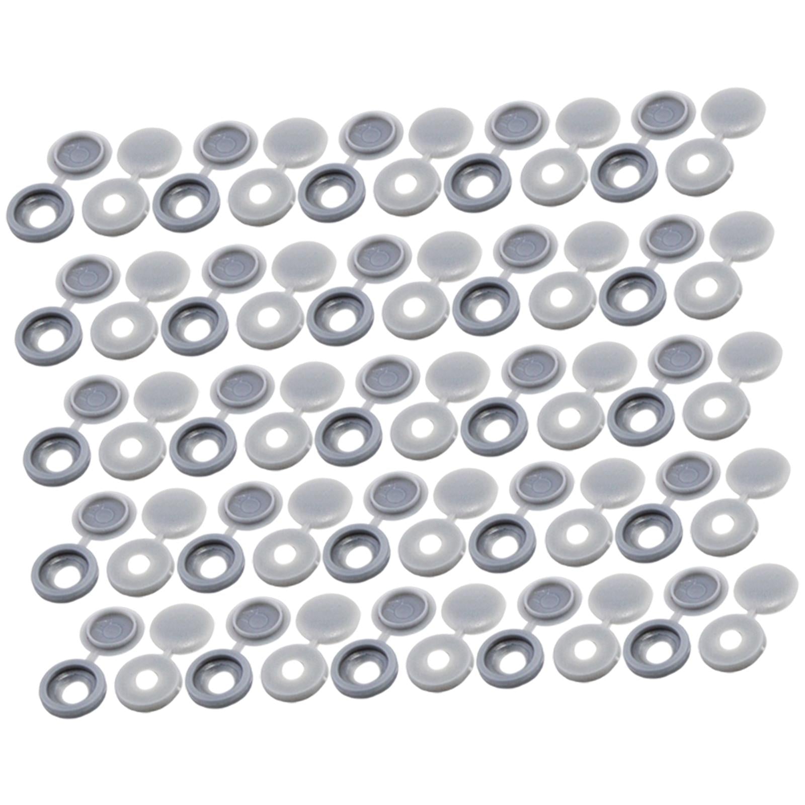 100 Pieces Screw Covers, Practical Screws Caps for Replacement Tools Yard Grey