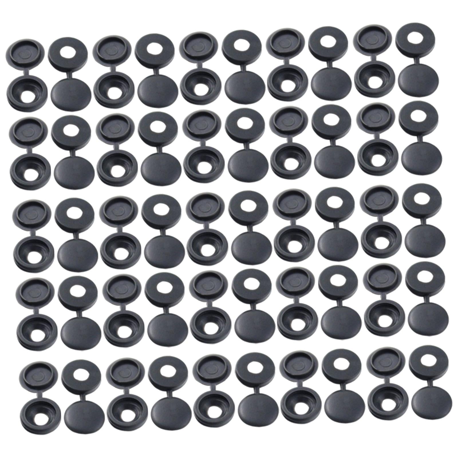 100 Pieces Screw Covers, Practical Screws Caps for Replacement Tools Yard Dark Grey