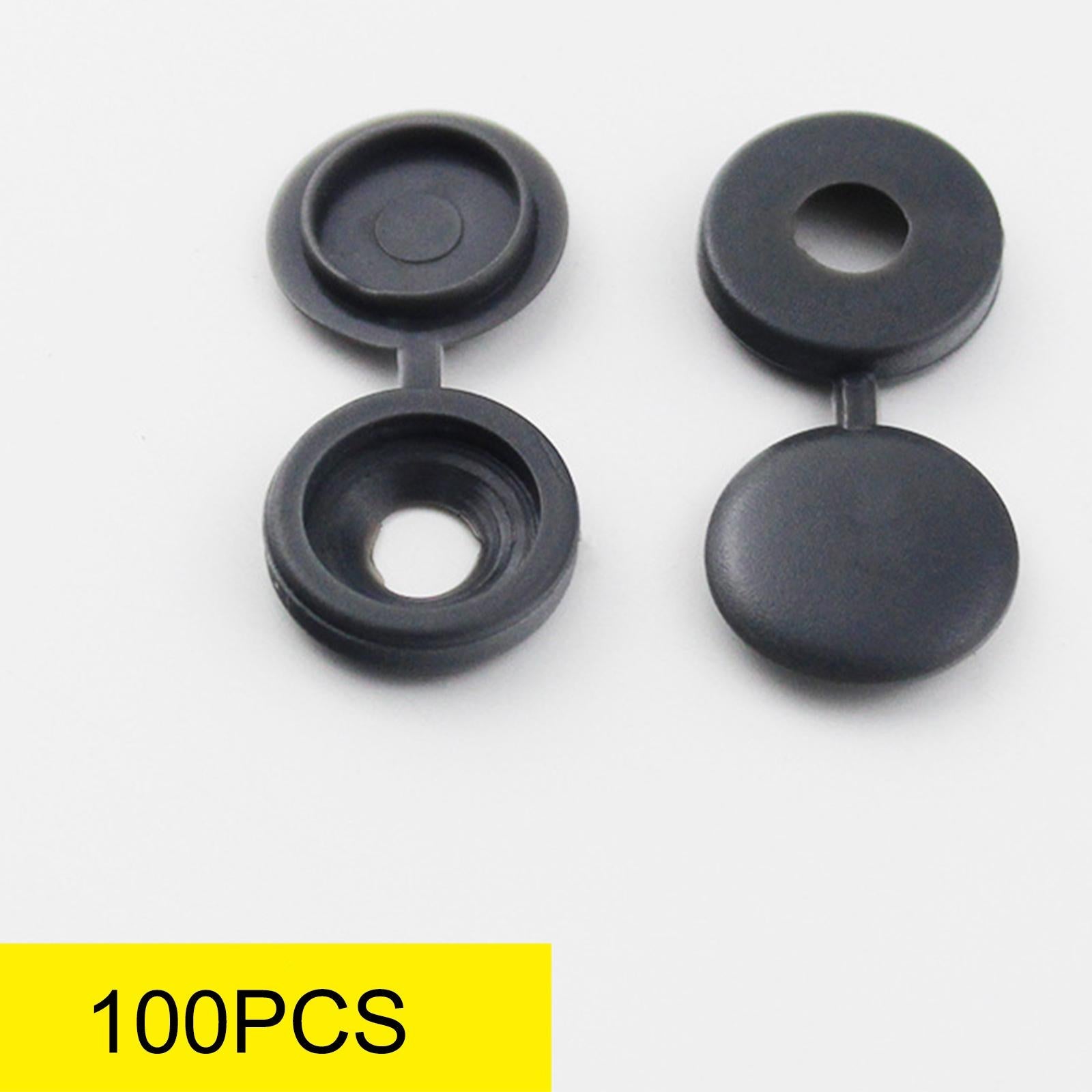 100 Pieces Screw Covers, Practical Screws Caps for Replacement Tools Yard Dark Grey