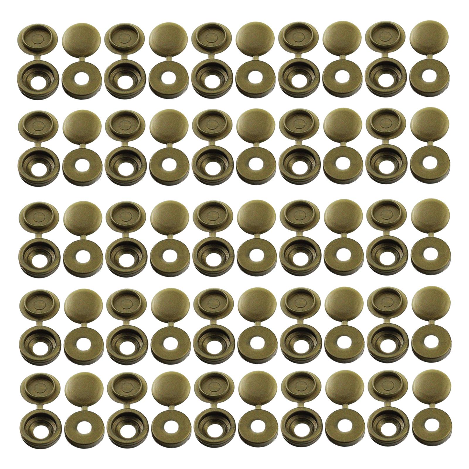 100 Pieces Screw Covers, Practical Screws Caps for Replacement Tools Yard Mocha Gold