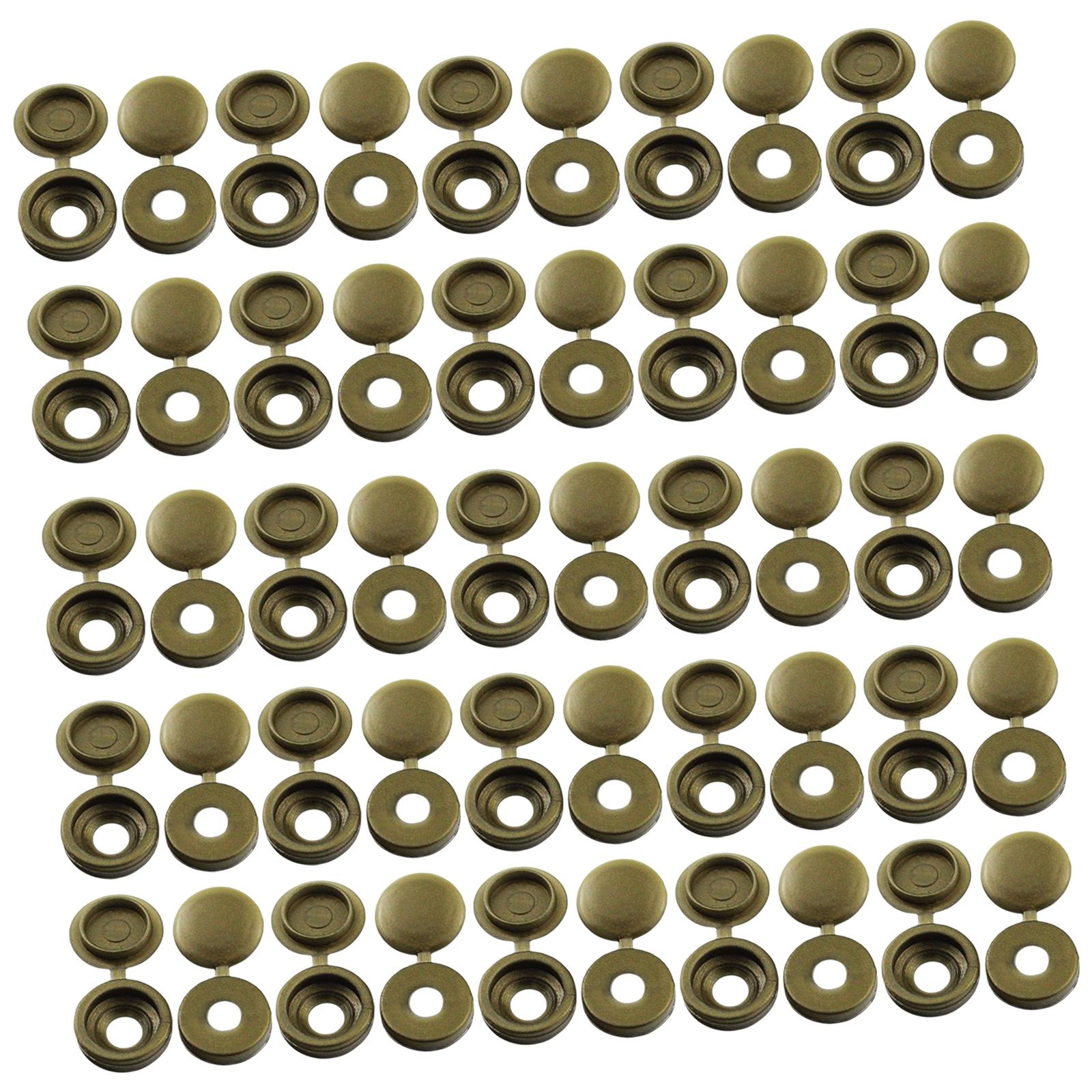 100 Pieces Screw Covers, Practical Screws Caps for Replacement Tools Yard Mocha Gold