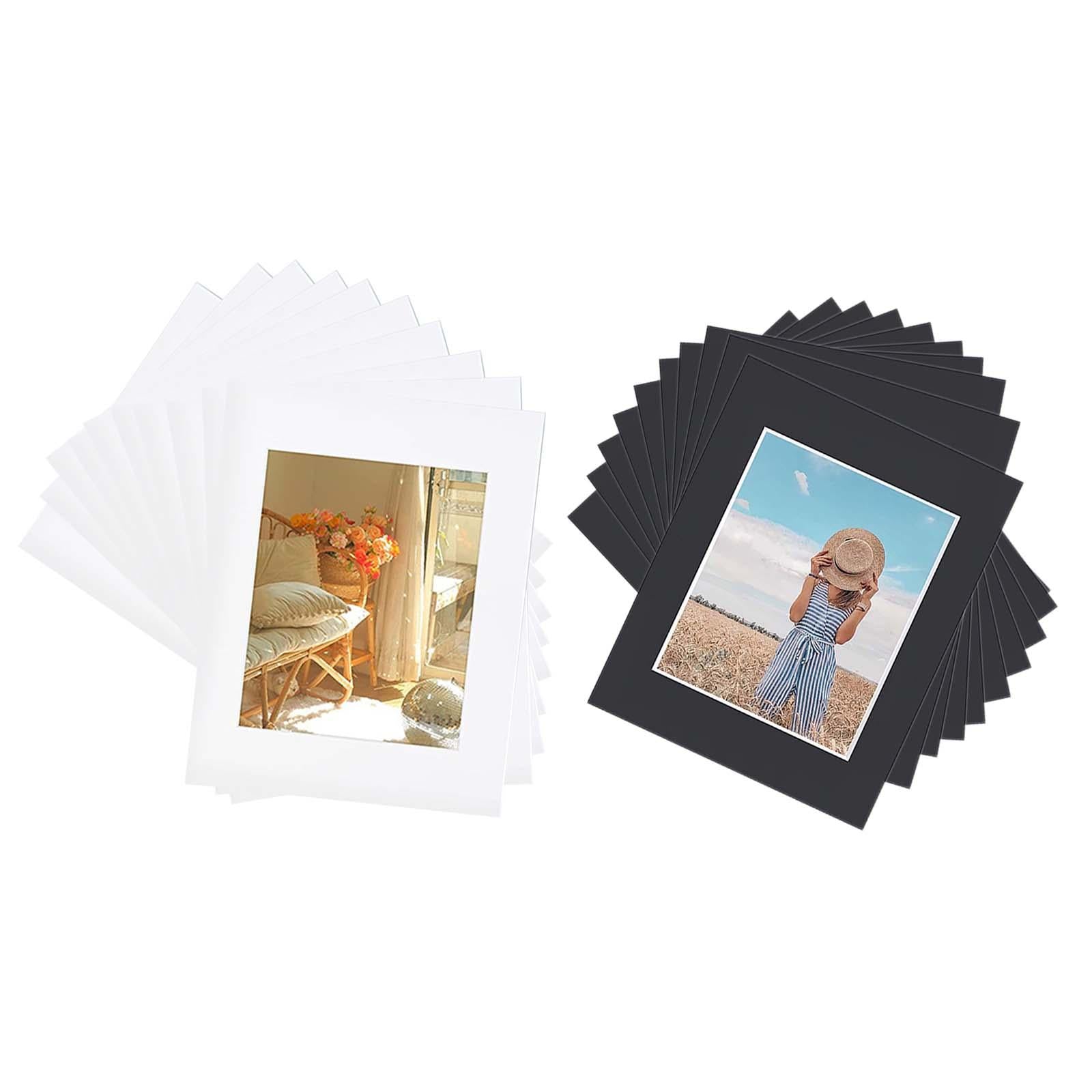 10Pc Pre Cut Mat Board Show Kit Picture Mats 11x14 for 8.5x11 Photo White"