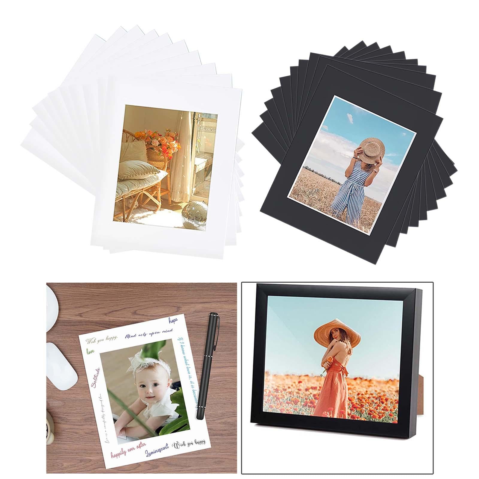 10Pc Pre Cut Mat Board Show Kit Picture Mats 11x14 for 8.5x11 Photo White"