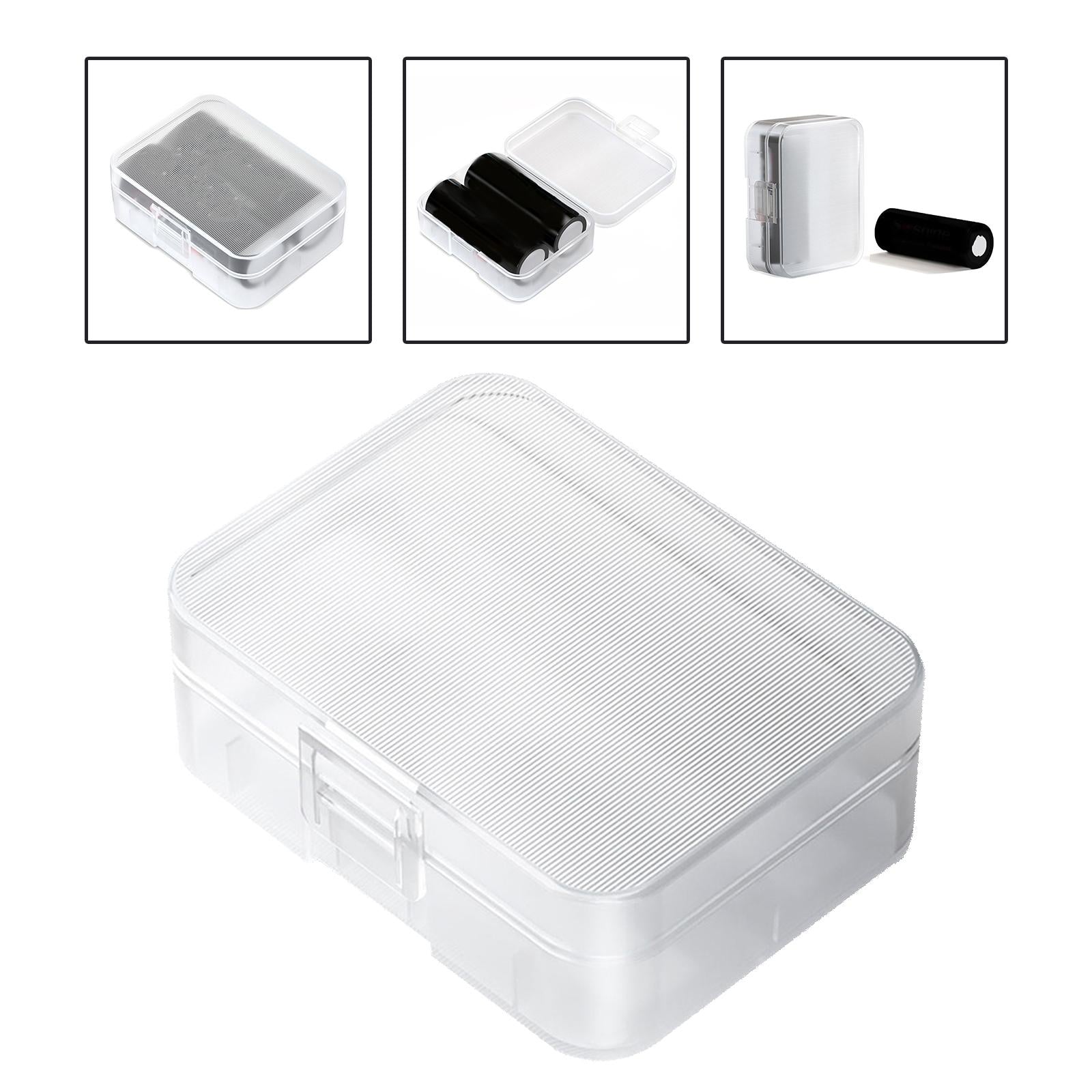 2xPP Plastic Battery Storage Box Waterproof Compact for 16340 18500 Outdoor
